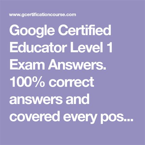 google teacher level 1 test